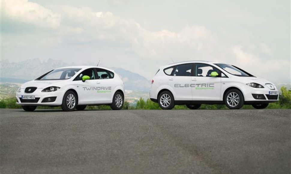 „SEAT Leon TwinDrive Ecomotive“ ir „Altea XL Electric Ecomotive“