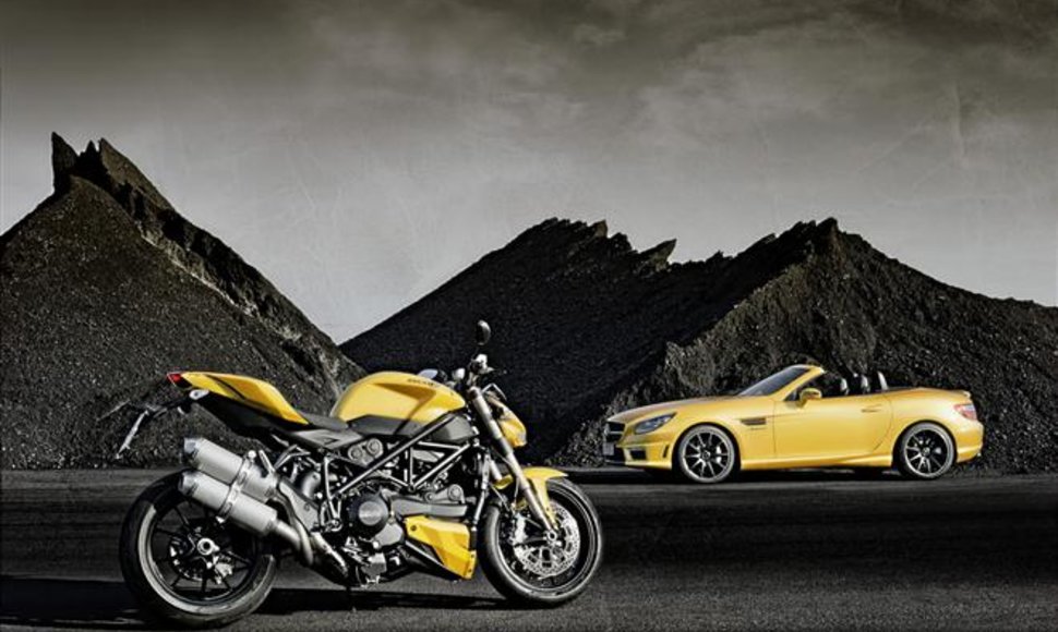 Komanda – „Mercedes-Benz SLK 55 AMG“ ir „Ducati Streetfighter 848“