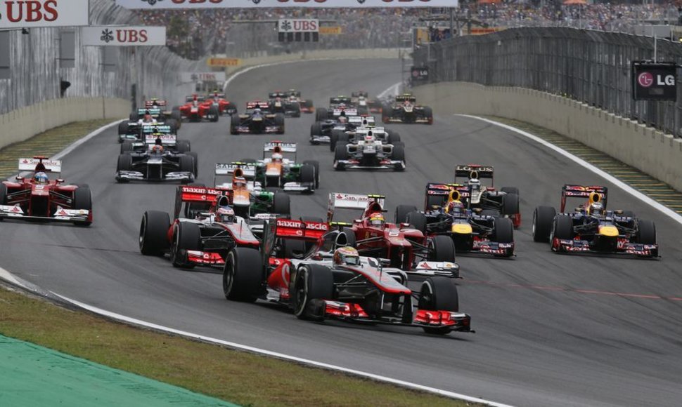 Paskutinės 2012-ųjų sezono „Formulės-1“ lenktynės Brazilijoje