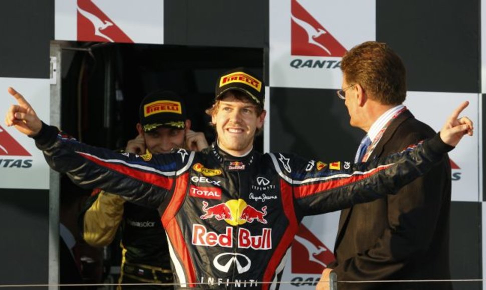 Lenktynių nugalėtojas Sebastianas Vettelis