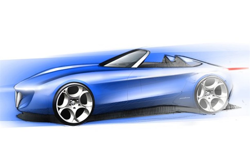 „Pininfarina“ kuria naują „Alfa Romeo“ kabrioleto koncepciją