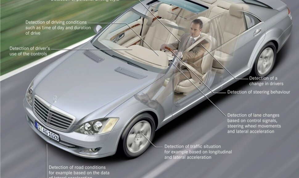 &bdquo;Mercedes&ldquo; pradės naudoti sistemą, atpažįstančią vairuotojo nuovargį