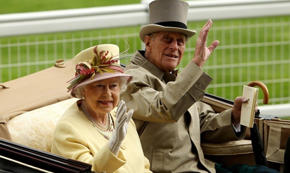 Didžiosios Britanijos karalienė Elizabeth II ir Edinburgo hercogas Philipas
