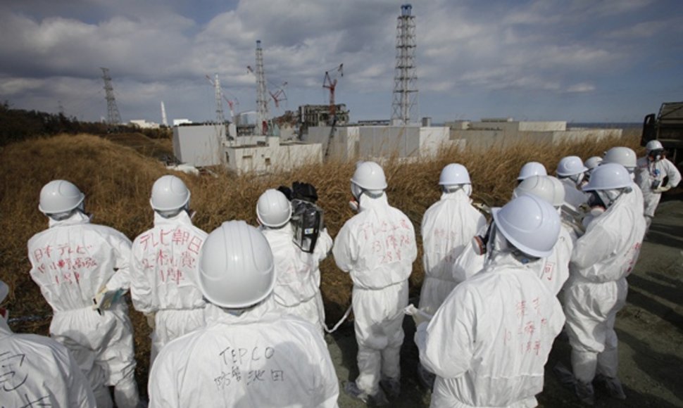 Žurnalistai prie Fukušimos-1 AE