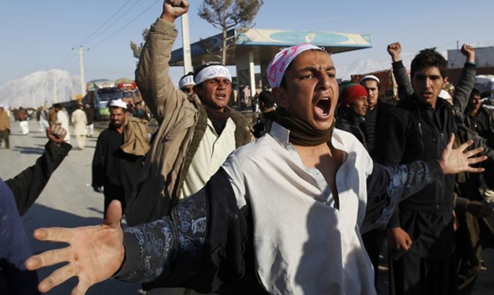 Protestuotojai Afganistane