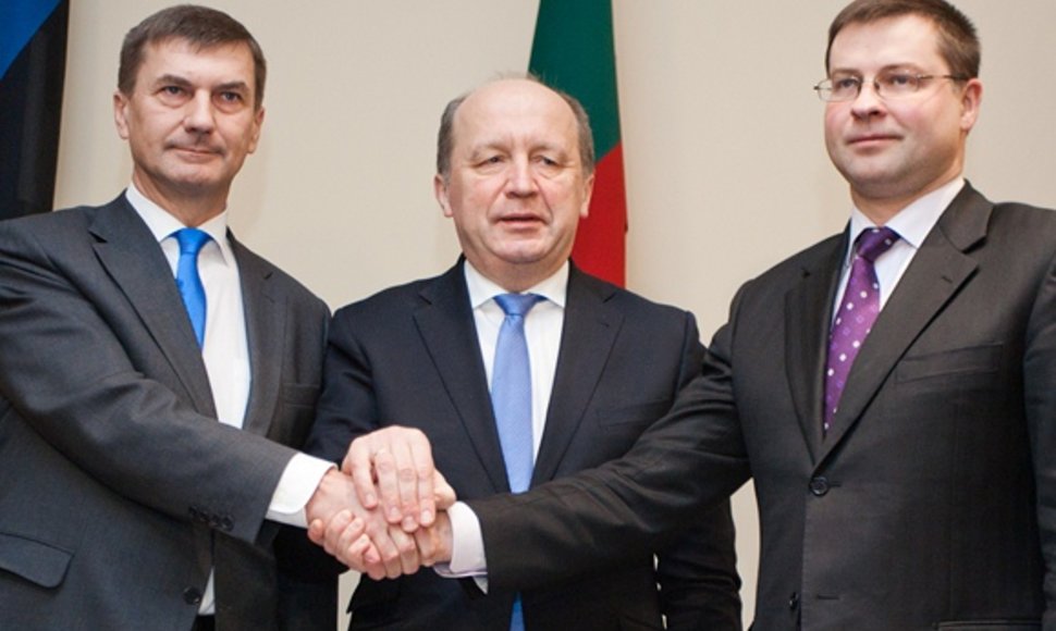 Andrus Ansipas, Andrius Kubilius ir Valdis Dombrovskis
