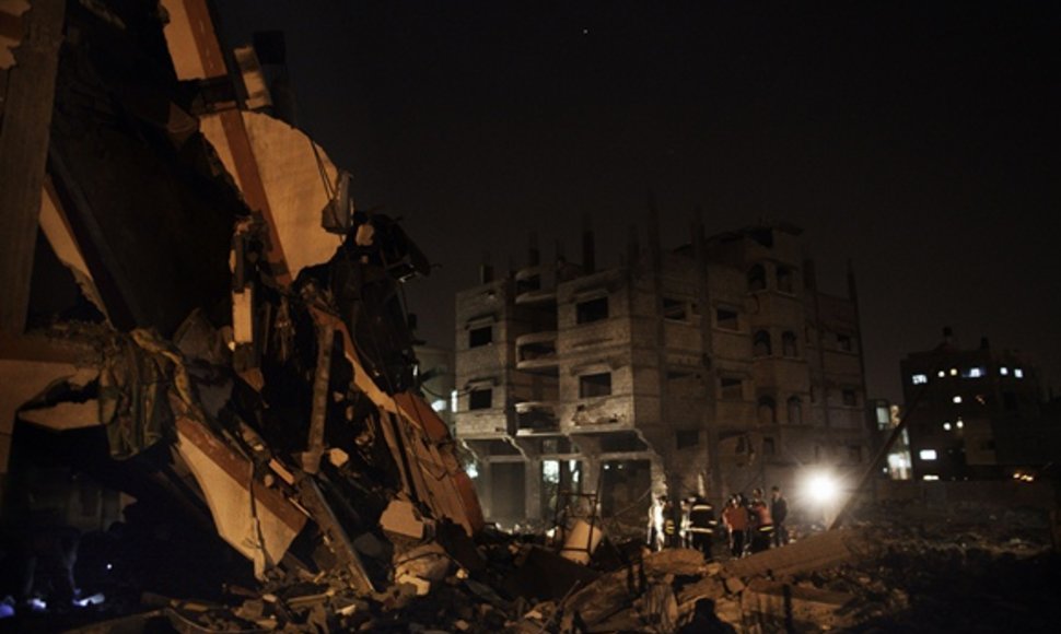 Subombarduotas pastatas Gazos ruože