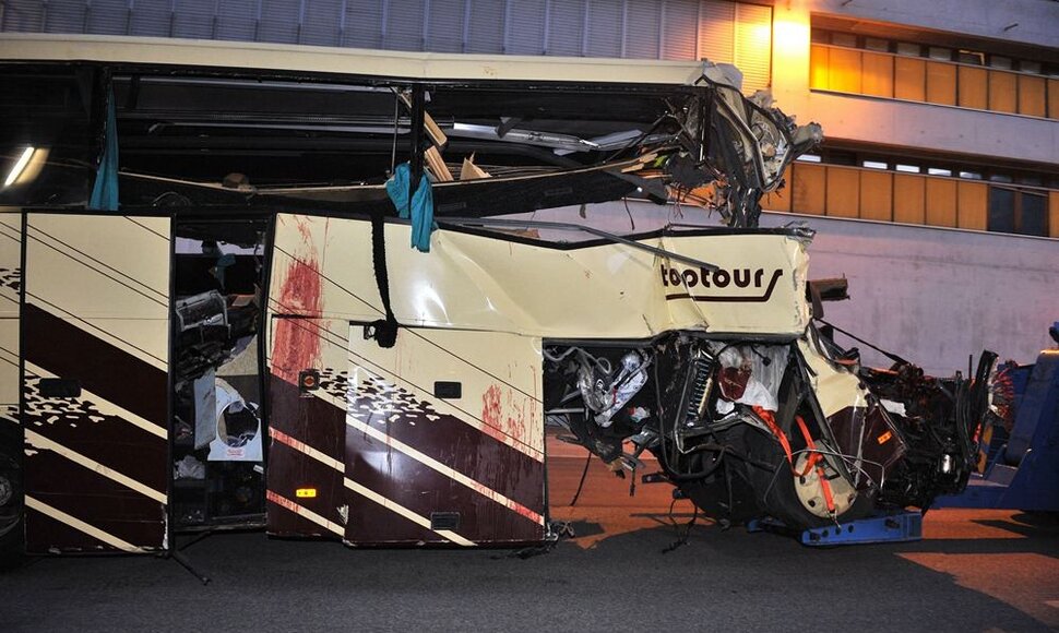 Sudužęs autobusas