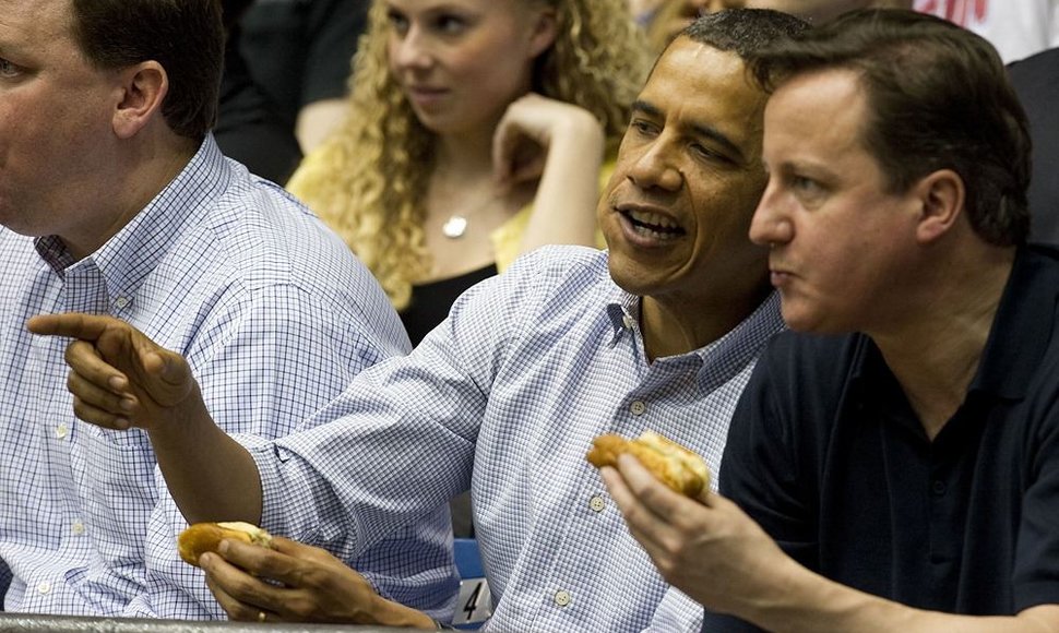 JAV prezidentas Barackas Obama ir britų premjeras Davidas Cameronas
