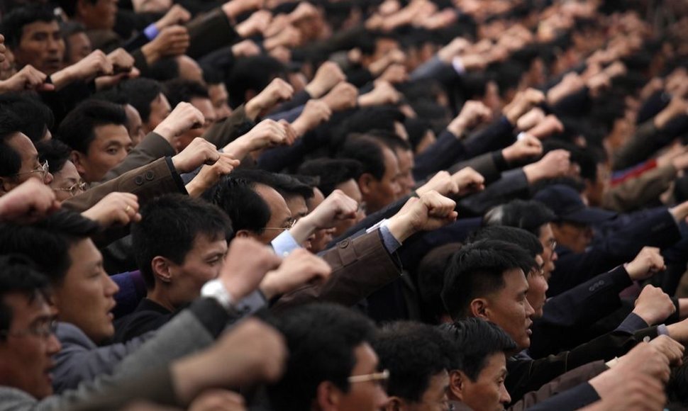 Demonstracija Kim Il Sungo aikštėje