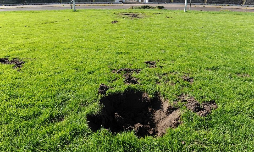 Vandalų nuniokotas „Žalgirio“ stadionas