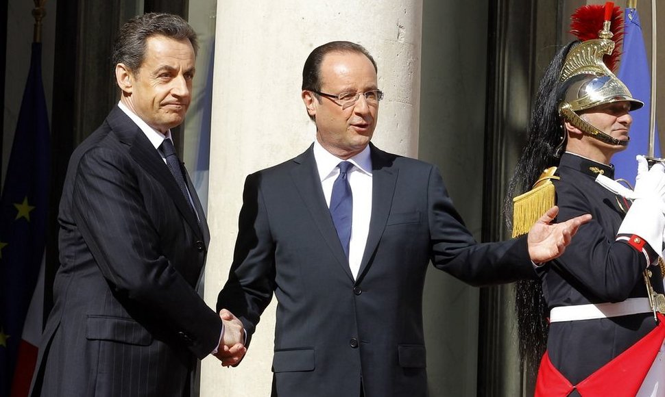 Nicolas Sarkozy ir Francois Hollande'as