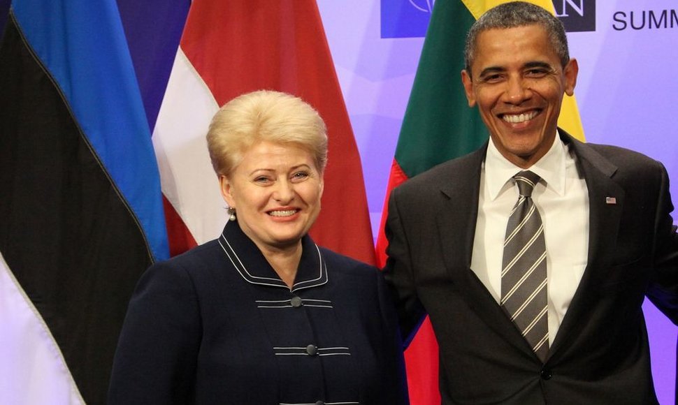 Lietuvos prezidentė Dalia Grybauskaitė ir JAV prezidentas Barackas Obama