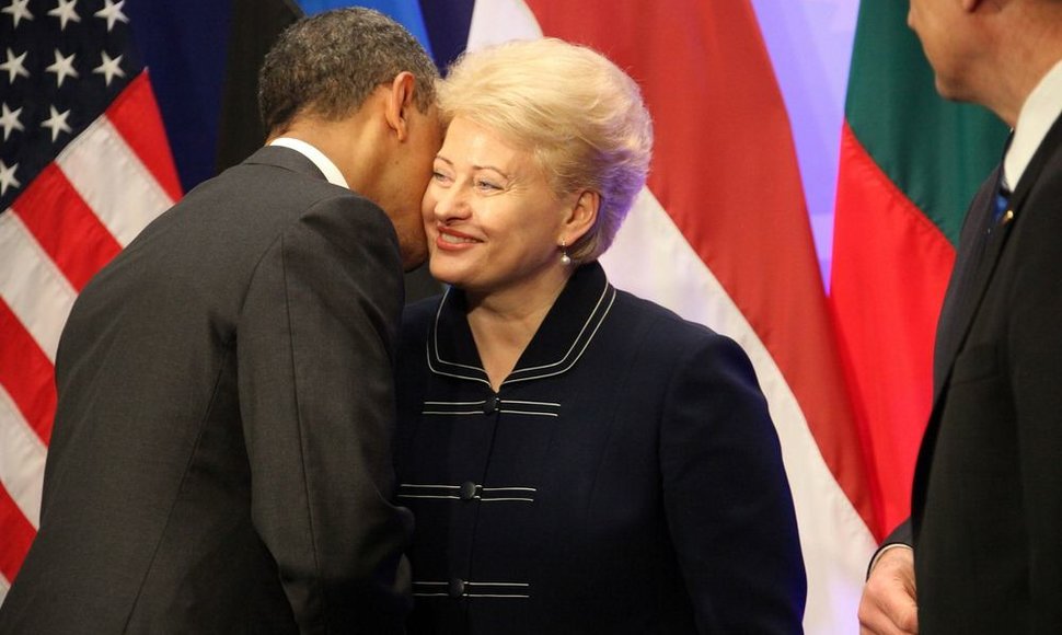 JAV prezidentas Barackas Obama ir Lietuvos prezidentė Dalia Grybauskaitė