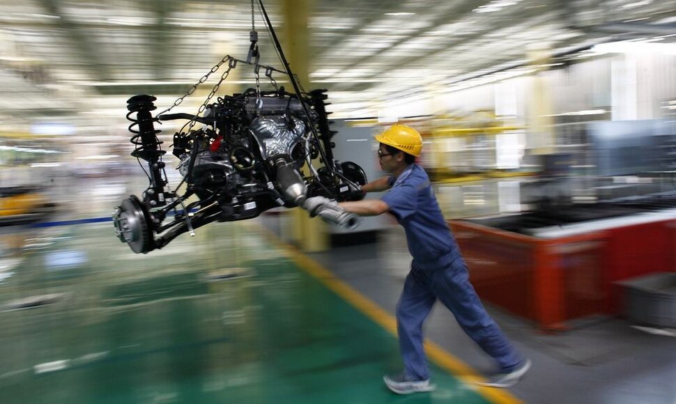 Kinijos automobilių gamykloje