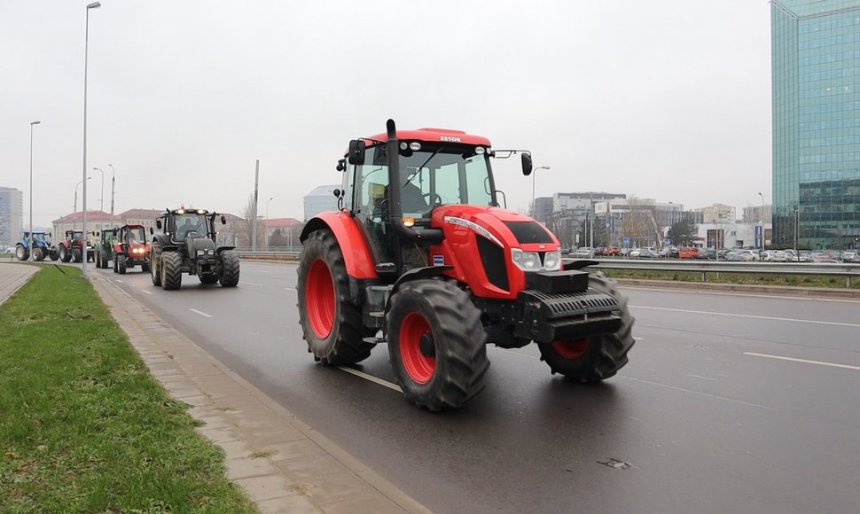 Žemdirbių protesto akcija Vilniuje