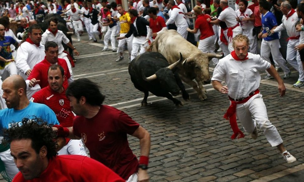 San Fermino festivalio akimirka