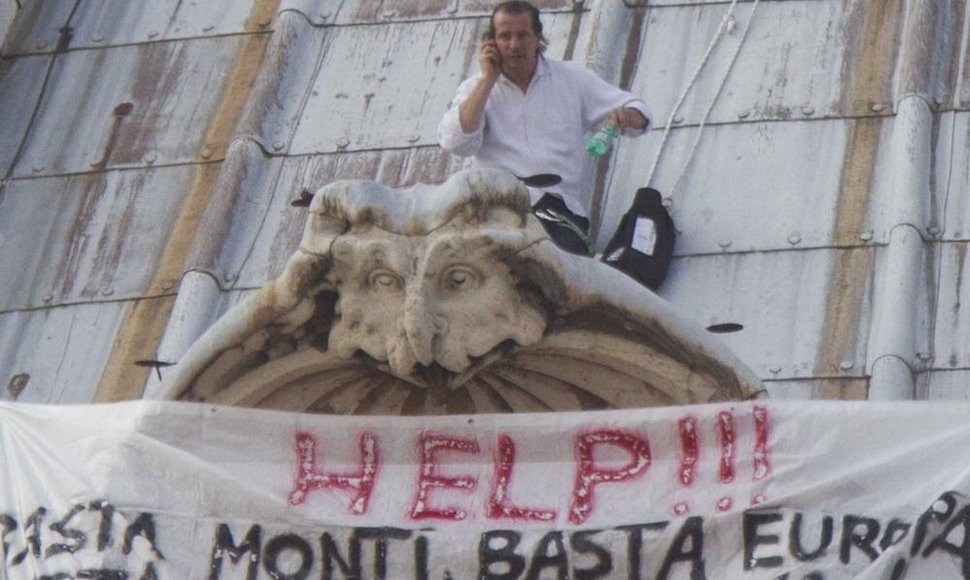 Italijos verslininko protestas