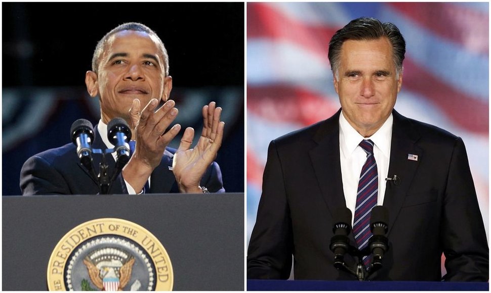 JAV prezidentas Barackas Obama ir Mittas Romney