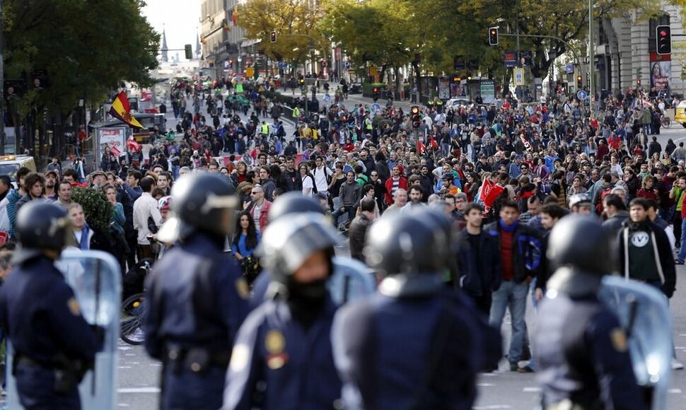 Protestuotojai Madride