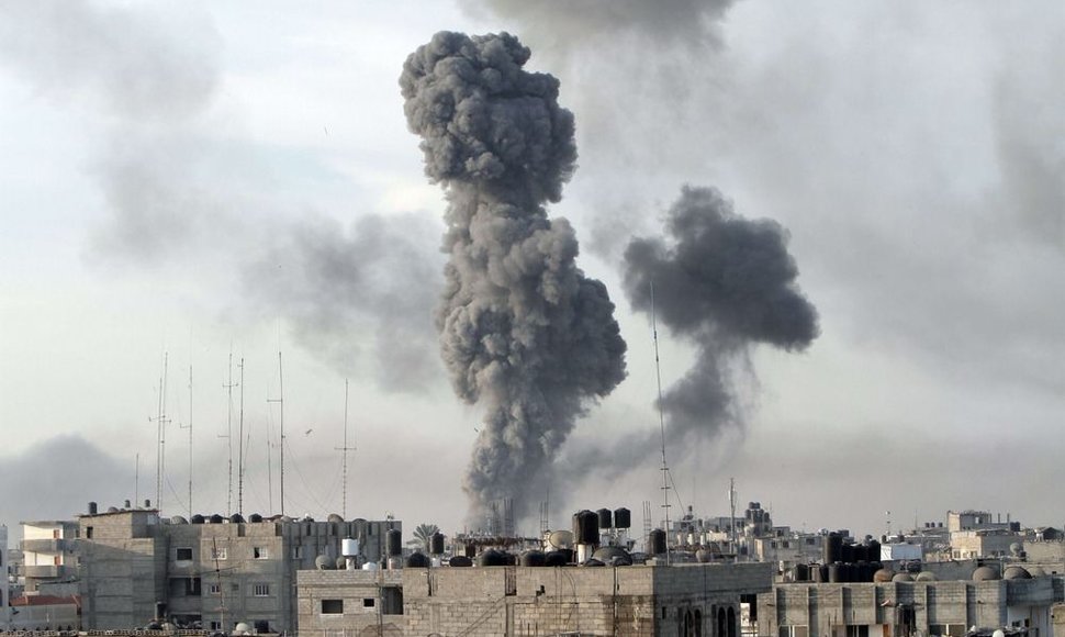 Izraelio oro atakos Gazos Ruože