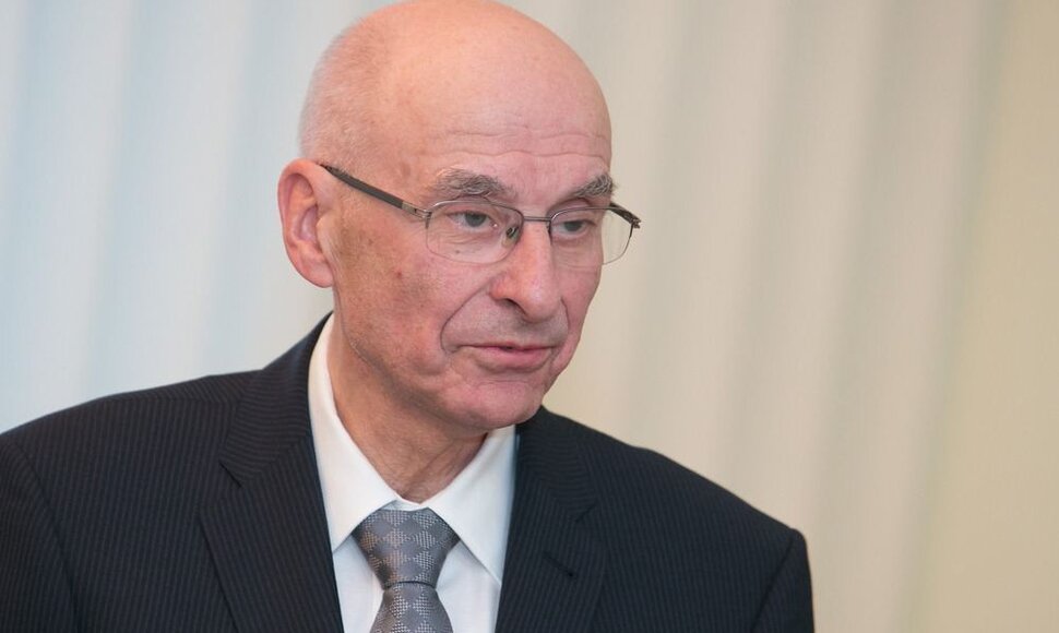 Renginio akimirka. Profesorius Vytautas Sirvydis.