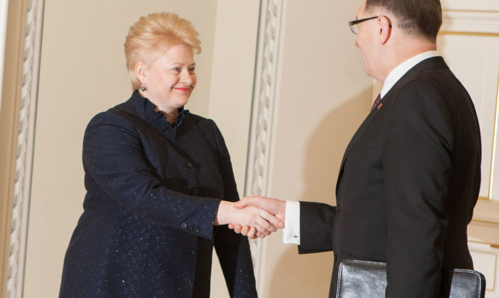 Lietuvos prezidentė Dalia Grybauskaitė ir Algirdas Butkevičius
