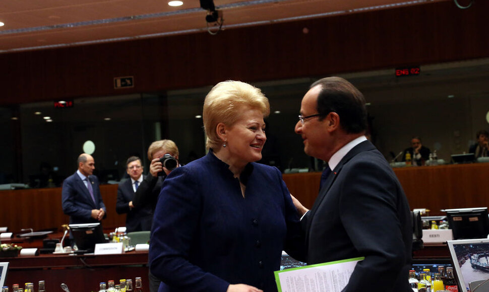 Dalia Grybauskaitė ir Franois Hollande'as