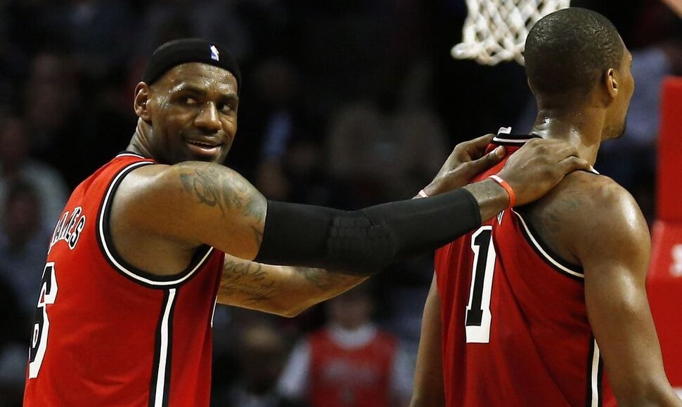 LeBronas Jamesas ir Chrisas Boshas
