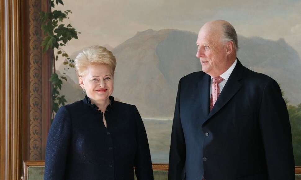 Dalia Grybauskaitė ir Norvegijos karalius Haraldas V