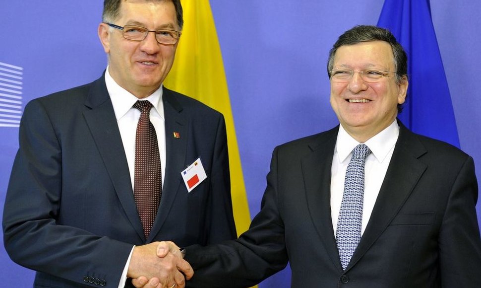 Algridas Butkevičius ir Jose Manuelis Barroso