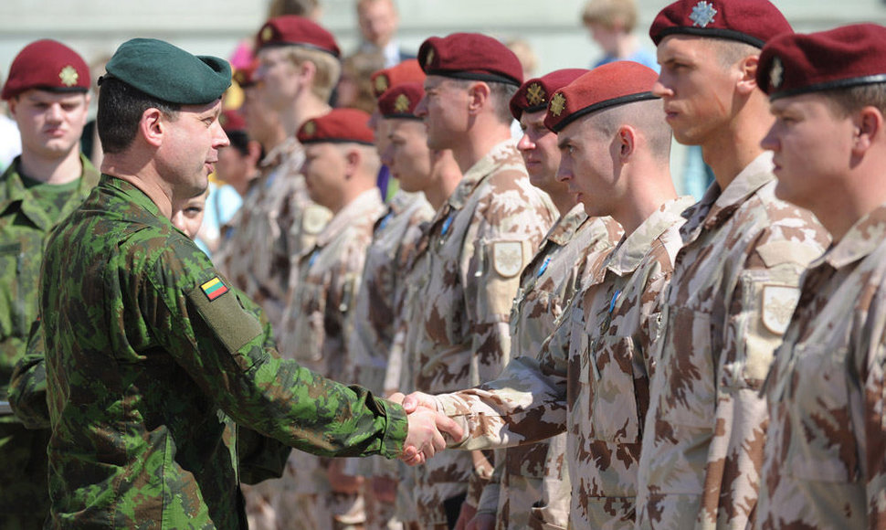 Iš Afganistano grįžusių karių sutikimo ceremonija Vilniuje