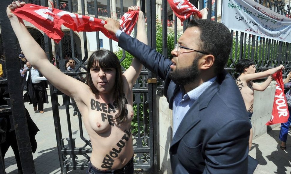 „Femen“ aktyvisčių protestas Tunise