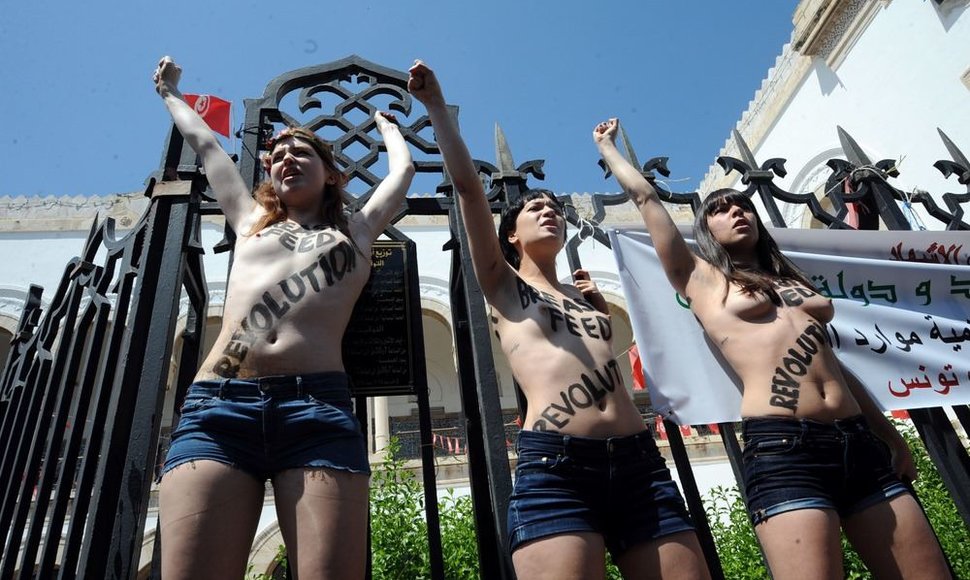 „Femen“ aktyvisčių protestas Tunise