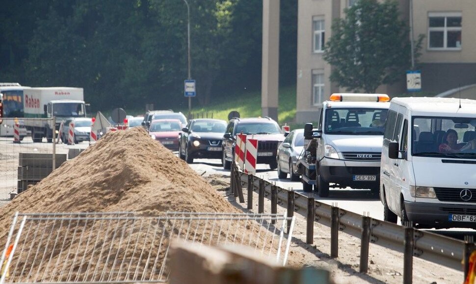 Transporto spūstis Vilniuje