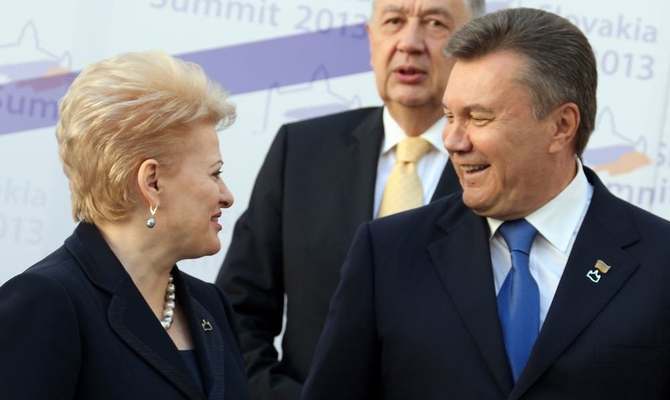 Dalia Grybauskaitė ir Ukrainos prezidentas Viktoras Janukovyčius