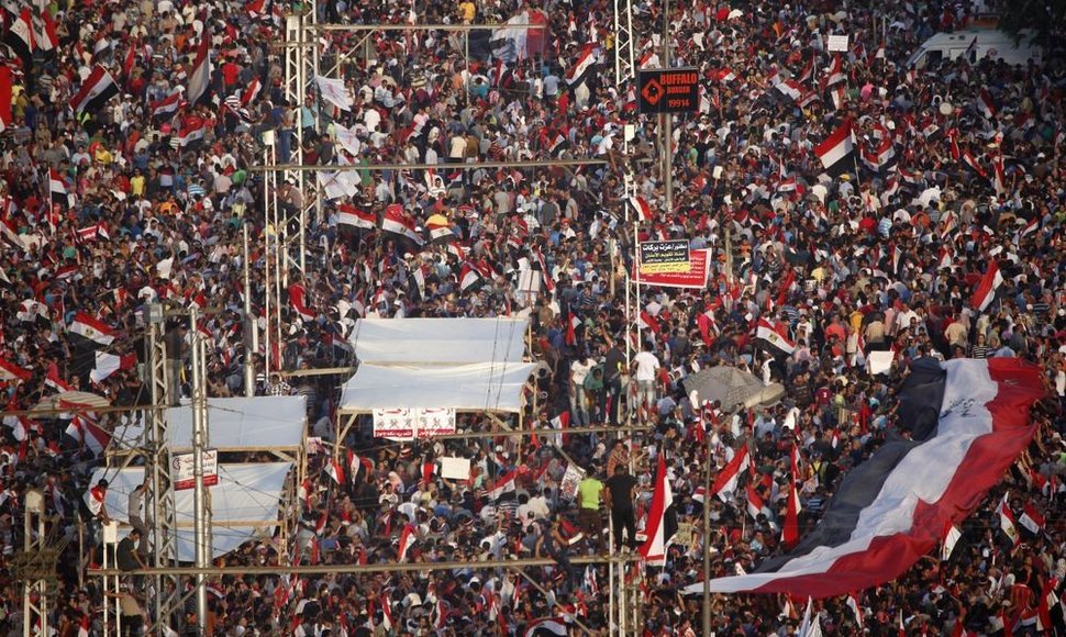 Protestuotojai Kaire
