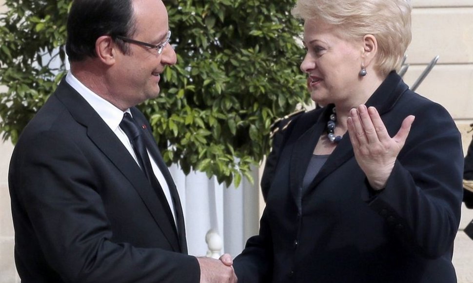 Francois Hollande'as ir Dalia Grybauskaitė