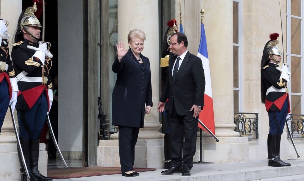 Dalia Grybauskaitė ir Francois Hollande'as