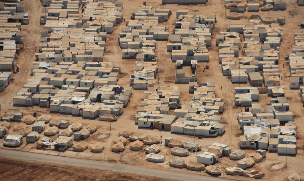 Sirijos pabėgėlių stovykla Jordanijoje 