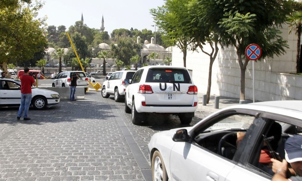 Jungtinių Tautų automobiliai Sirijoje
