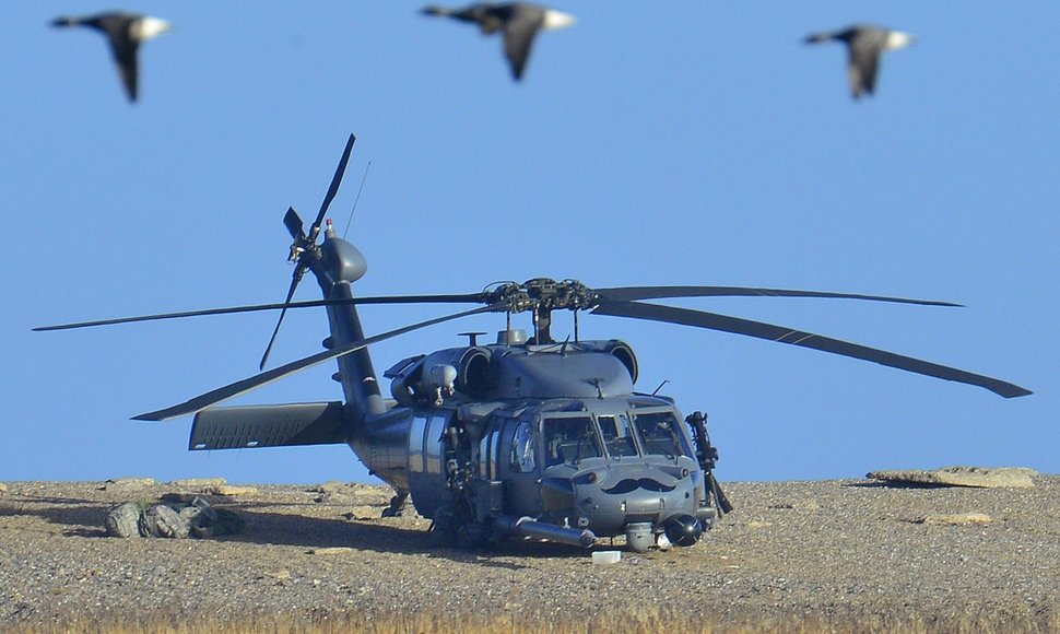 Įvykio vietoje nusileidęs „Pave Hawk“ sraigtasparnis