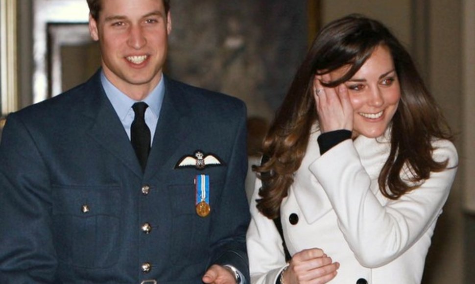 Didžiosios Britanijos princas Williamas su Kate Middleton