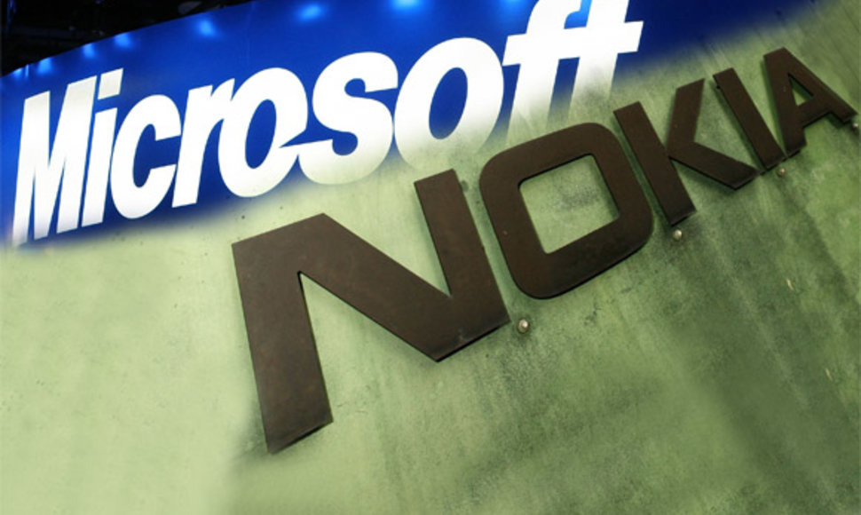 Microsoft ir Nokia logotipai