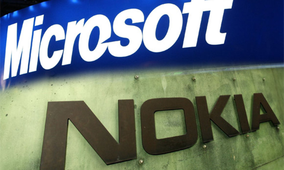 Microsoft ir Nokia logotipai