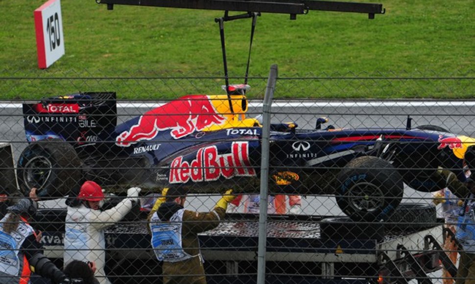 Sebastiano Vettelio formulė po avarijos