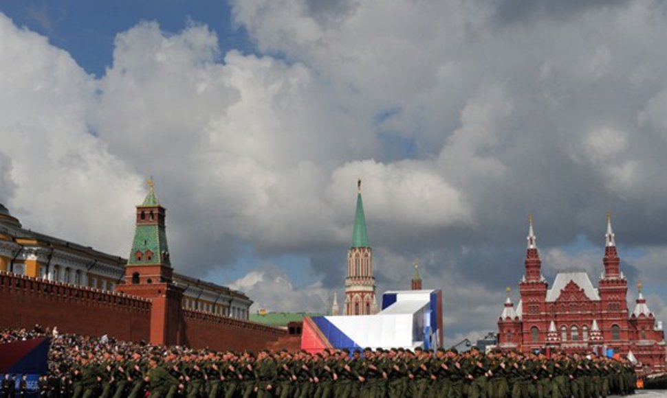 Rusijos karių maršas Raudonojoje aikštėje