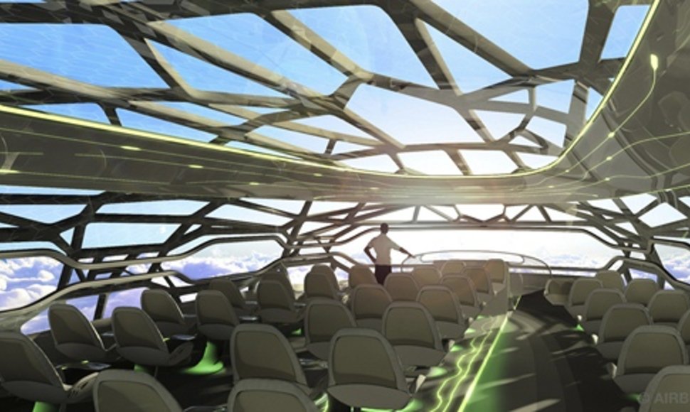 „Airbus“ koncepcinio lėktuvo salonas
