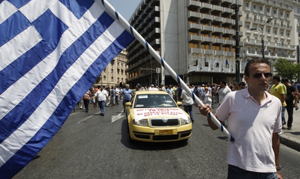 Taksi vairuotojų streikas Graikijoje