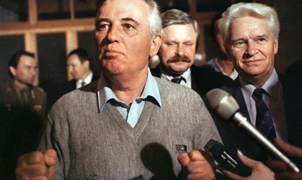 Sovietų sąjungos prezidentas Michailas Gorbačiovas (1991 m. rugpjūčio 21 d.)